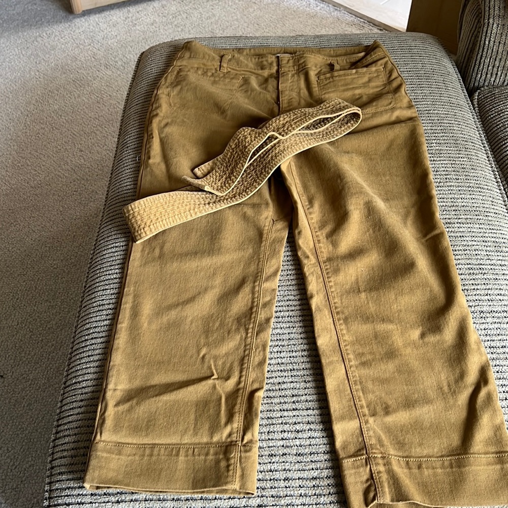 Loft jeans cropped with belt